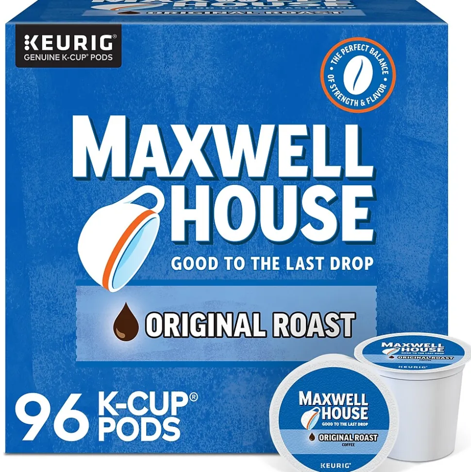 Maxwell House Original Roast Coffee, Keurig K-Cup Pod, Medium Roast, 96/Carton (5469CT)