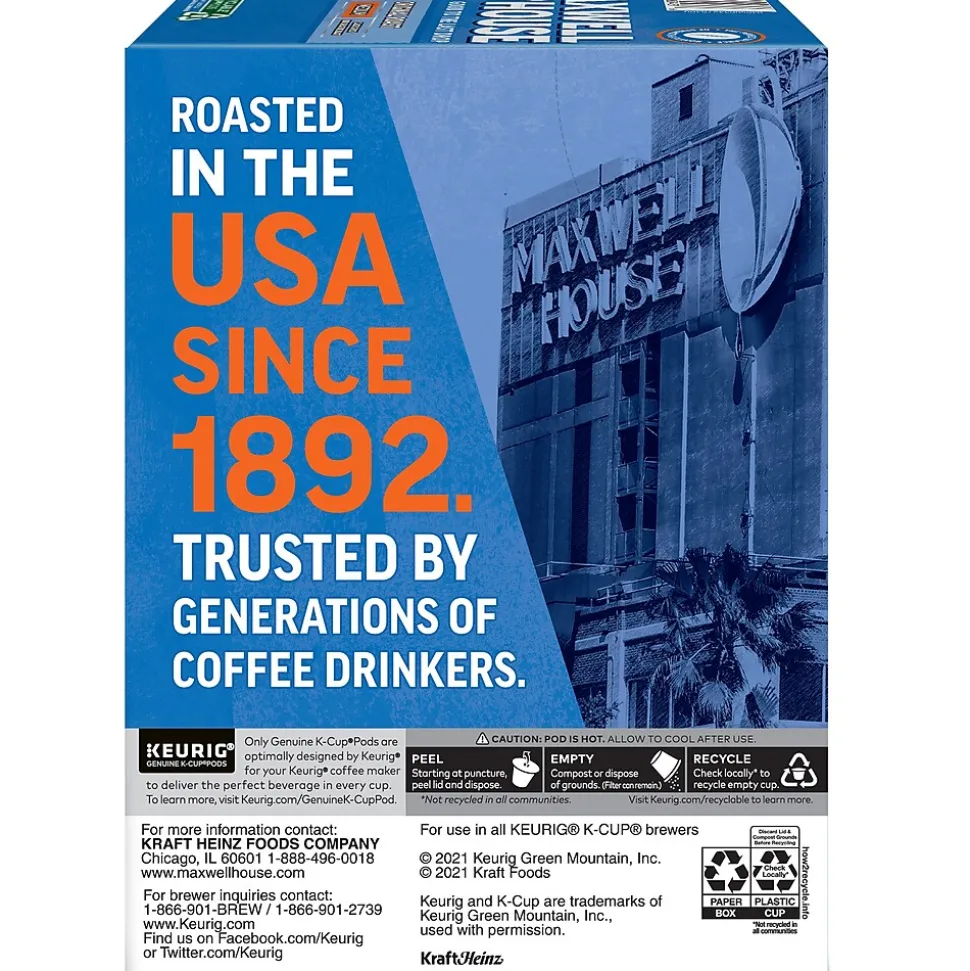 Maxwell House Original Roast Coffee, Keurig K-Cup Pod, Medium Roast, 96/Carton (5469CT)