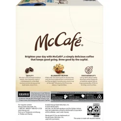 McCafe Blueberry Muffin Coffee Keurig K-Cup Pod, Light Roast, 24/Box (5000365844)