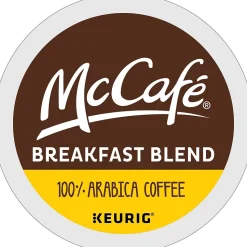 McCafe Breakfast Blend Coffee Keurig® K-Cup® Pods, Light Roast, 96/Carton (080412CT)