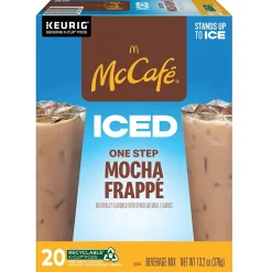 McCafe Mocha Frappe Iced Coffee Keurig® K-Cup® Pods, Medium Roast, 80/Carton (5000372394CT)