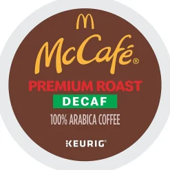 McCafe Premium Roast Decaf Coffee Keurig® K-Cup® Pods, Medium Roast, 24/Box (5000201380)