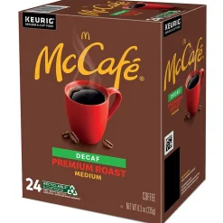 McCafe Premium Roast Decaf Coffee Keurig® K-Cup® Pods, Medium Roast, 24/Box (5000201380)