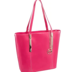 McKlein CRISTINA Fuchsia Genuine Leather Tote with Tablet Pocket, Large (97543)