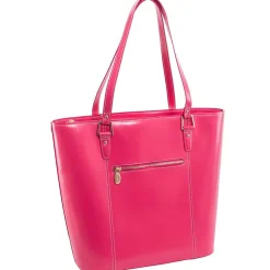 McKlein CRISTINA Fuchsia Genuine Leather Tote with Tablet Pocket, Large (97543)