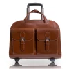 McKlein Davis L Series Laptop Briefcase, Brown Genuine Leather (96184A)