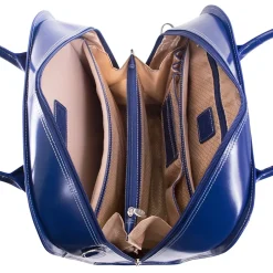 McKlein LA GRANGE W Series Laptop Rolling Briefcase, Navy Genuine Leather (96497)