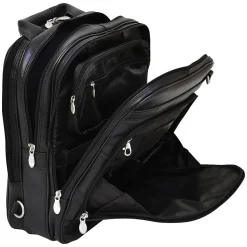 McKlein Laptop Pouch, Black Leather (4165)