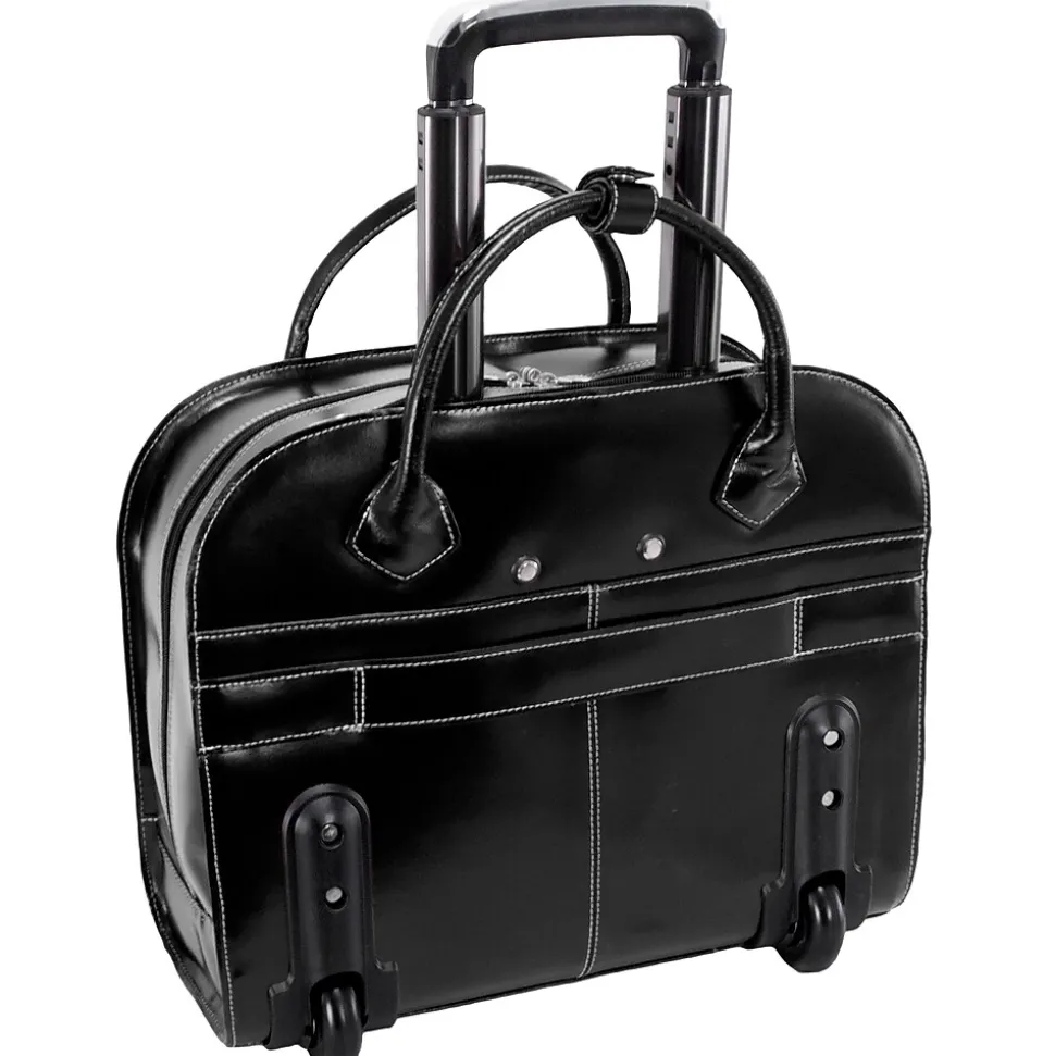 McKlein Limited Edition Laptop Briefcase, Black Leather (96145A)