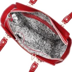 McKlein M Series ALICIA Genuine Leather Ladies' Tote with Tablet Pocket, Red (97516)