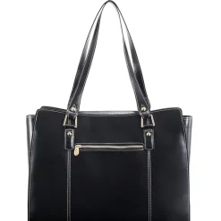McKlein M Series, GLENNA, Genuine Cowhide Leather, Ladies' Tote with Tablet Pocket, Black (97555)