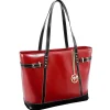 McKlein M Series Serafina Red Leather Tote with Tablet Pocket (97566)