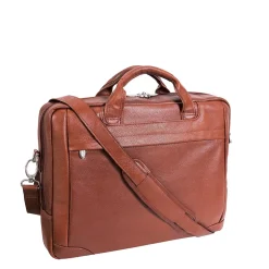 McKlein Montclare 13" Laptop Briefcase, Brown Leather (15494)