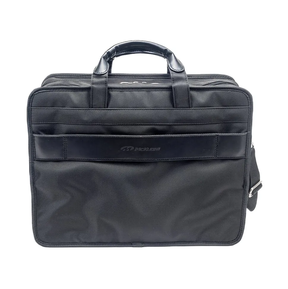 McKlein P Series Laptop Briefcase, Black Nylon (56445)
