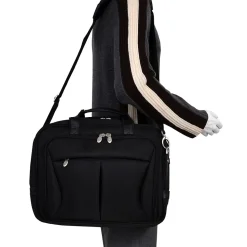 McKlein Pearson Expandable Double Compartment Laptop Briefcase, Tech-Lite Ballistic Nylon, Black (74565)