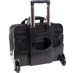 McKlein Roosevelt, Patented Detachable Wheeled Laptop Briefcase, Tech-Lite Ballistic Nylon, Black (74555)
