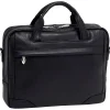 McKlein S Series Laptop Briefcase, Black Leather (15485)