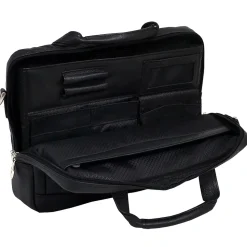 McKlein S Series Laptop Briefcase, Black Leather (15485)
