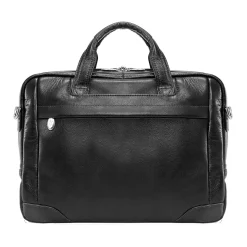 McKlein S Series Laptop Briefcase, Black Leather (15495)