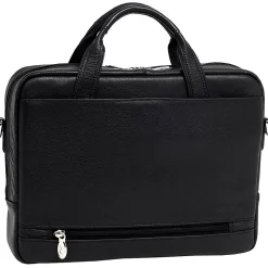 McKlein S Series Laptop Briefcase, Black Leather (15495)