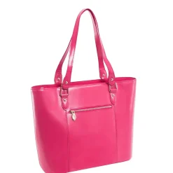 McKlein SAVARNA Fuchsia Genuine Leather Tote with Tablet Pocket, Large (97573)