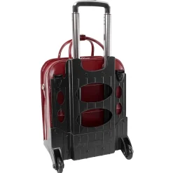 McKlein W Series Laptop Roller, Red Trimmed In Sand Leather (96496)