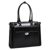 McKlein W Series, WINNETKA, Genuine Cowhide Leather,Ladies' Laptop Briefcase w/ Removable Sleeve, Black (94835)