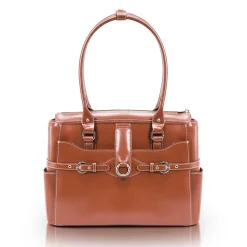 McKlein WILLOW SPRINGS W Series Laptop Briefcase, Brown Genuine Leather (96564)