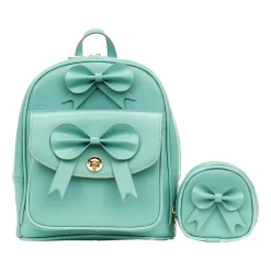 McKleinUSA ACADIA Mini Bow Backpack with Coin Purse, Aqua Blue (99718)