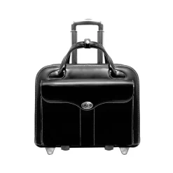 McKleinUSA Berkeley W Series Leather Rolling Briefcase, Black (97045)