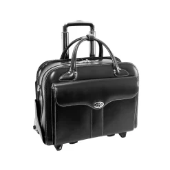 McKleinUSA Berkeley W Series Leather Rolling Briefcase, Black (97045)