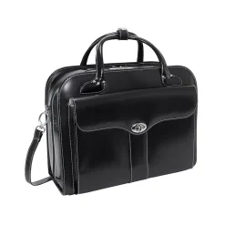 McKleinUSA Berkeley W Series Leather Rolling Briefcase, Black (97045)