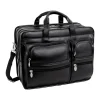 McKleinUSA CLINTON 17" Leather Rolling Laptop Bag, Brown (88444)