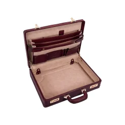 McKleinUSA Coughlin V Series Leather Expandable Attache, Burgundy (80466)