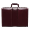 McKleinUSA Daley V Series Leather Locking Attache, Burgundy (80436)