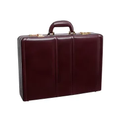 McKleinUSA Daley V Series Leather Locking Attache, Burgundy (80436)