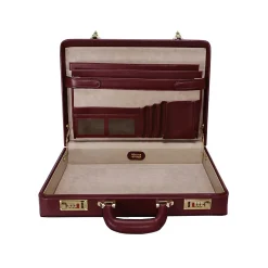 McKleinUSA Daley V Series Leather Locking Attache, Burgundy (80436)