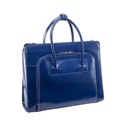 McKleinUSA Lake Forest W Series Leather Dual Compartment Briefcase, Navy (94337)