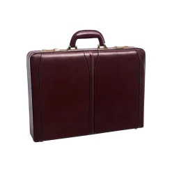 McKleinUSA Lawson V Series Leather Locking Attache, Burgundy (80456)