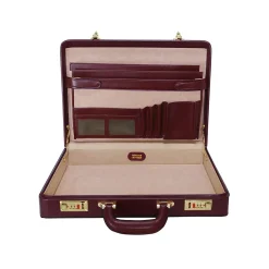 McKleinUSA Lawson V Series Leather Locking Attache, Burgundy (80456)