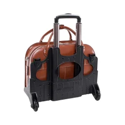 McKleinUSA Roseville W Series Leather Check-Point Friendly Briefcase, Brown (96644)