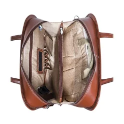 McKleinUSA W Series LAKEWOOD Ladies' Leather Check-Point Friendly Briefcase, Brown (96614)