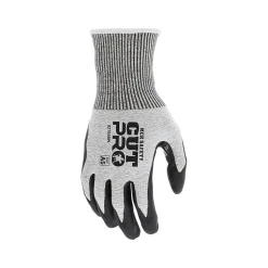 MCR Safety Cut Pro Hypermax Fiber/Bi-Polymer Work Gloves, Salt-and-Pepper/Black, XS, Pair (92754BPXS)