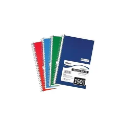Mead Spiral 3-Subject Notebooks, 5.5" x 9.5", College Ruled, 150 Sheets (06900)