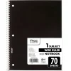 Mead 1-Subject Notebook, 8.0" x 10.5", Wide Ruled, 70 Sheets, Black (05510AA5)
