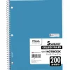 Mead 5-Subject Notebook, 8.5" x 11", College Ruled, 200 Sheets, Assorted Colors, Each (06780)