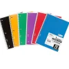 Mead 1-Subject Notebooks, 8" x 10.5", College Ruled, 70 Sheets, Assorted Colors, 6/Bundle (MEA05512-6)