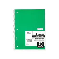 Mead 1-Subject Notebooks, 8
