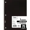 Mead 1-Subject Notebooks, 8" x 10.5", Wide Ruled, 70 Sheets, Each (05510)