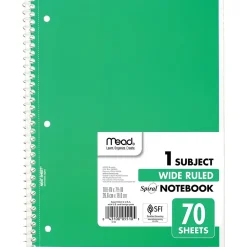 Mead 1-Subject Notebooks, 8